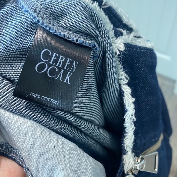 NWT Ceren Ocak Low waist pleated pant in navy blue - Picture 9 of 14